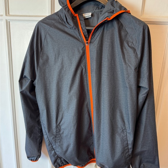 Men's Gray Jacket with Orange Accents - Picture 2 of 6